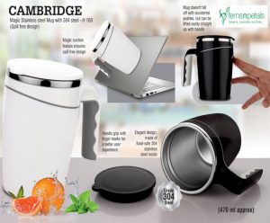 Cambridge Magic Stainless steel Mug | Spill Free Design