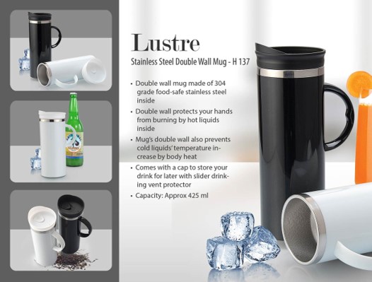 Lustre Stainless Double Wall Mug