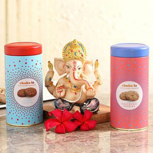 Choko La Cookies & Blue Dhoti Ganesha